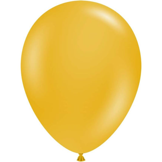 Set 12 Baloane, Vivimall, din Latex Standard, 25 cm, Galben Mustar - vivimall.ro