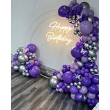 Set 12 Baloane, Flippy, din Latex Standard, 25 cm, Mov - vivimall.ro