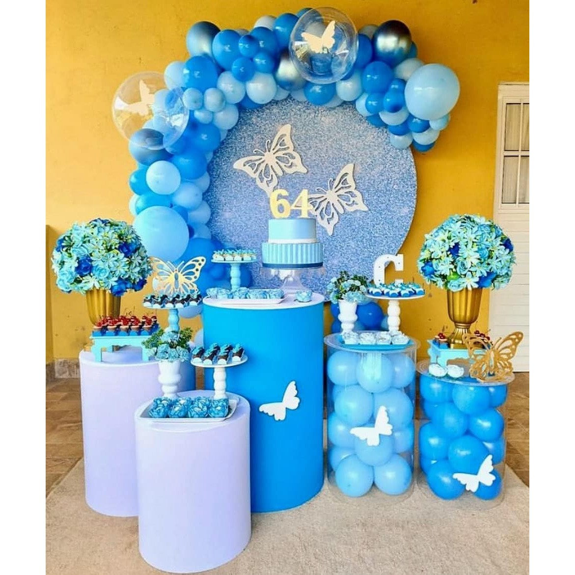 Set 12 Baloane, Flippy, din Latex Standard, 30 cm, Albastru Deschis - vivimall.ro