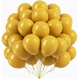 Set 12 Baloane, Flippy, din Latex Standard, 30 cm, Galben Mustar - vivimall.ro