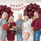 Set 12 Baloane, Flippy, din Latex Standard, 30 cm, Grena - vivimall.ro