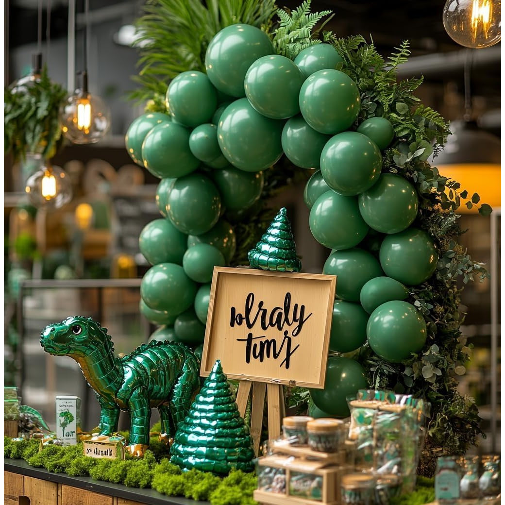 Set 12 Baloane, Flippy, din Latex Standard, 30 cm, Verde Inchis - vivimall.ro