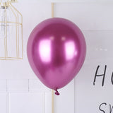 Set 12 Baloane, Flippy, din Latex Chrome, 13 cm, Fucsia - vivimall.ro