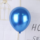 Set 12 Baloane, Flippy, din Latex Chrome, 25 cm, Albastru Inchis - vivimall.ro