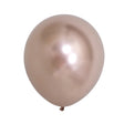 Set 12 Baloane, Flippy, din Latex Chrome, 25 cm, Sampanie - vivimall.ro