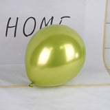 Set 12 Baloane, Flippy, din Latex Chrome, 25 cm, Verde Lime - vivimall.ro