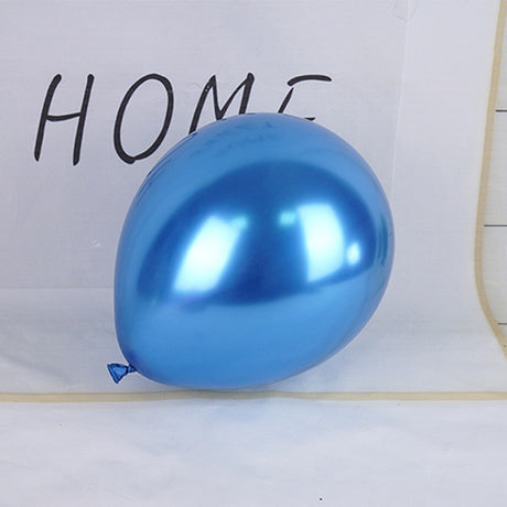 Set 12 Baloane, Flippy, din Latex Chrome, 30 cm, Albastru Inchis - vivimall.ro