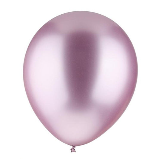 Set 12 Baloane, Vivimall, din Latex Chrome, 30 cm, Mov Deschis - vivimall.ro