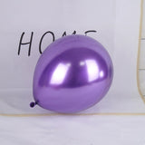 Set 12 Baloane, Flippy, din Latex Chrome, 30 cm, Mov - vivimall.ro