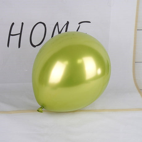 Set 12 Baloane, Flippy, din Latex Chrome, 30 cm, Verde Lime - vivimall.ro