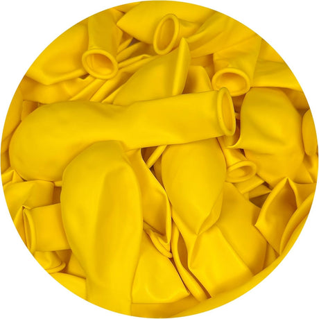Set 12 Baloane, Flippy, din Latex Standard, 13 cm, Galben - vivimall.ro