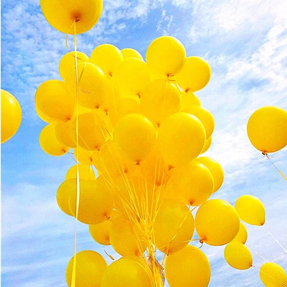 Set 12 Baloane, Flippy, din Latex Standard, 13 cm, Galben - vivimall.ro