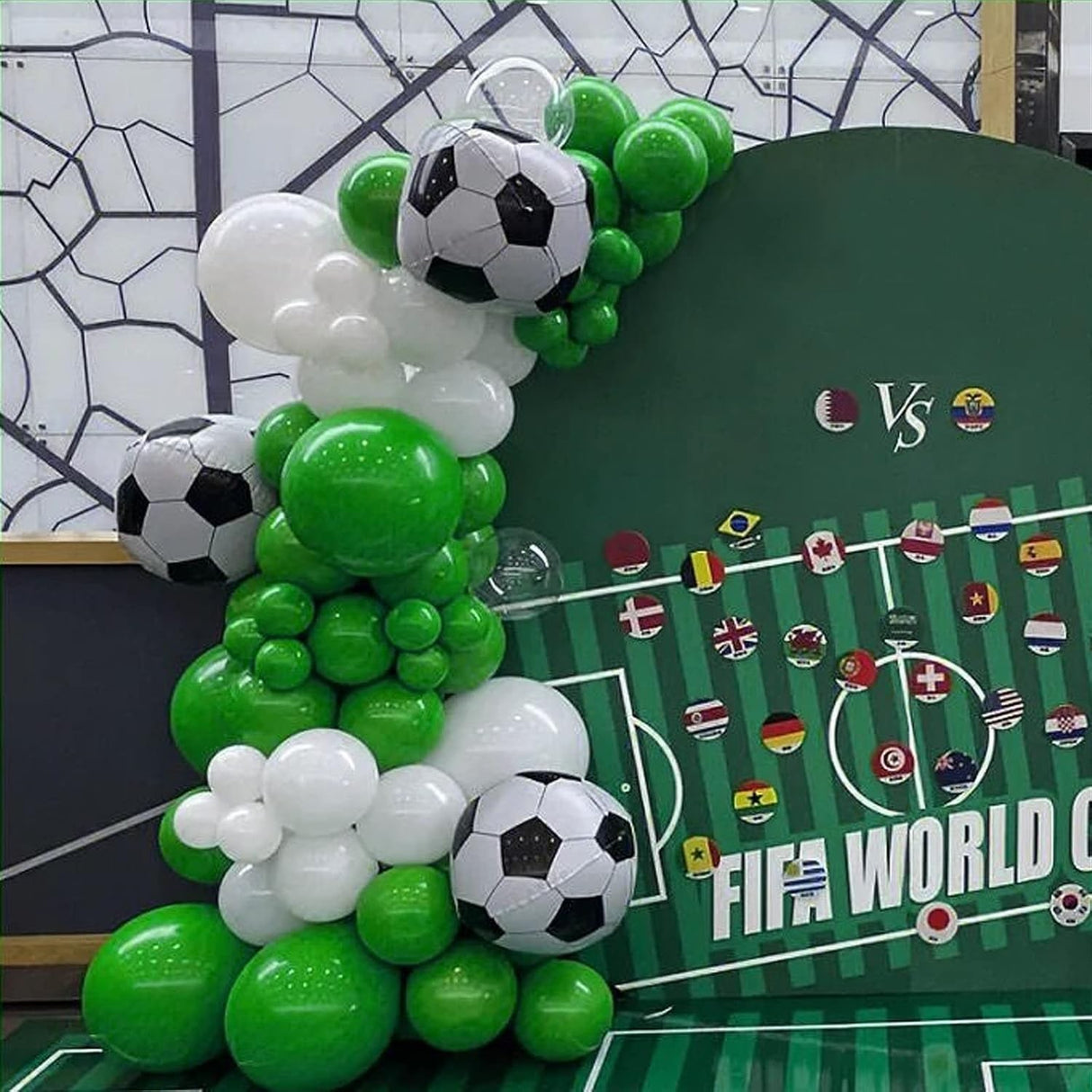 Set 12 Baloane, Flippy, din Latex Standard, 25 cm, Verde - vivimall.ro