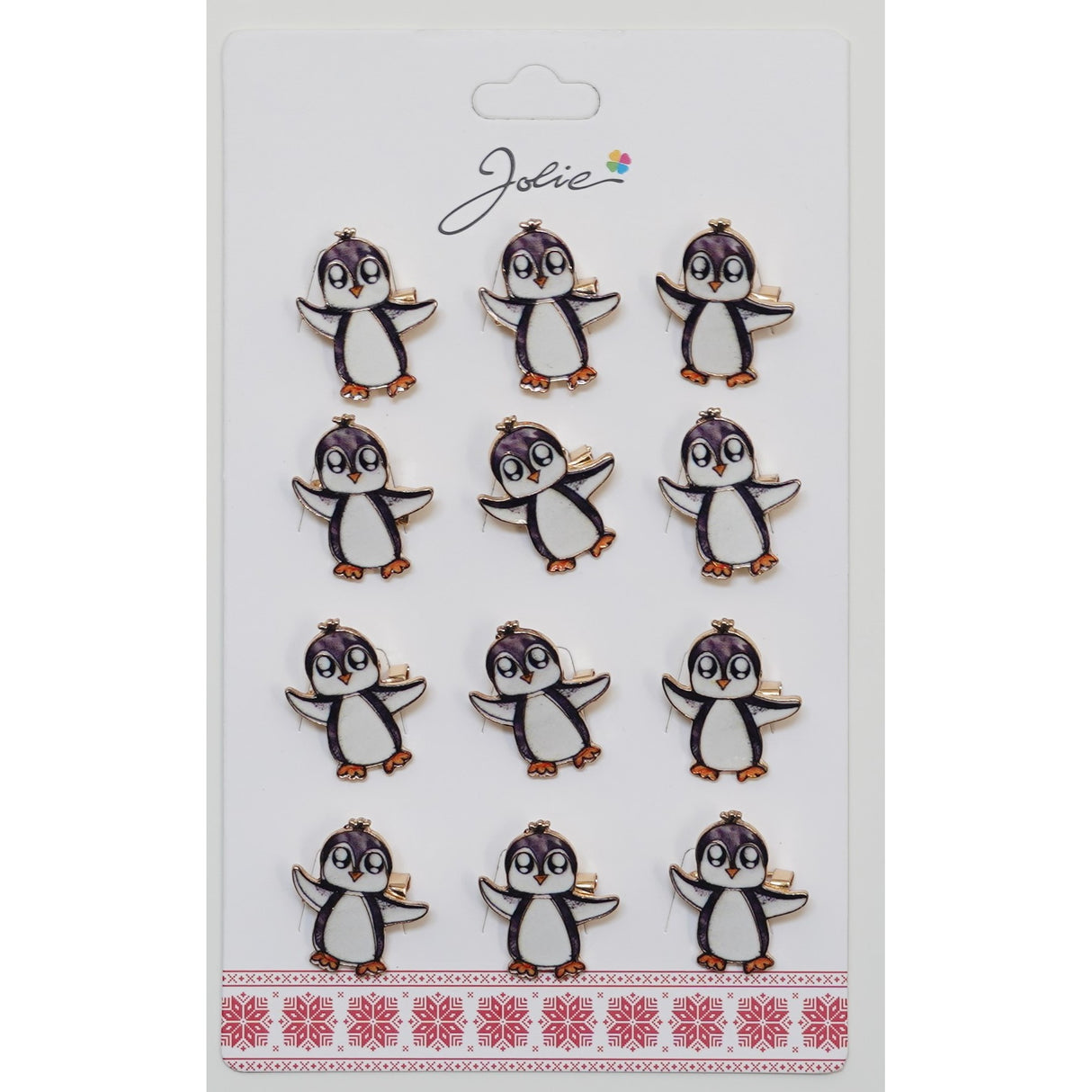 Set 12 Brose Martisor Copii Pinguin - vivimall.ro