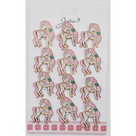 Set 12 Brose Martisor Pentru Copii Unicorn Cu Par Esti Unica - vivimall.ro