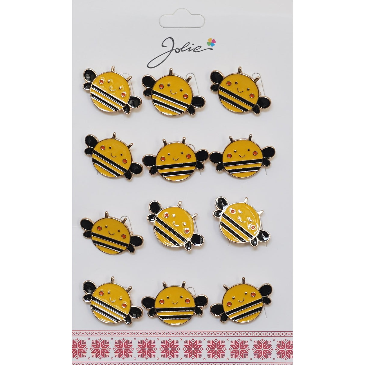 Set 12 Brose Martisor pentru Copii Albina Galbena - vivimall.ro