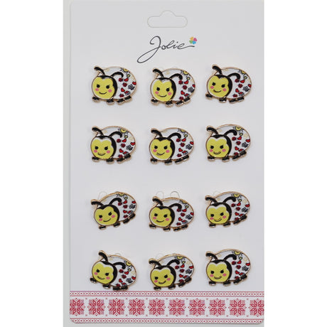 Set 12 Brose Martisor Pentru Copii Buburuza A - vivimall.ro