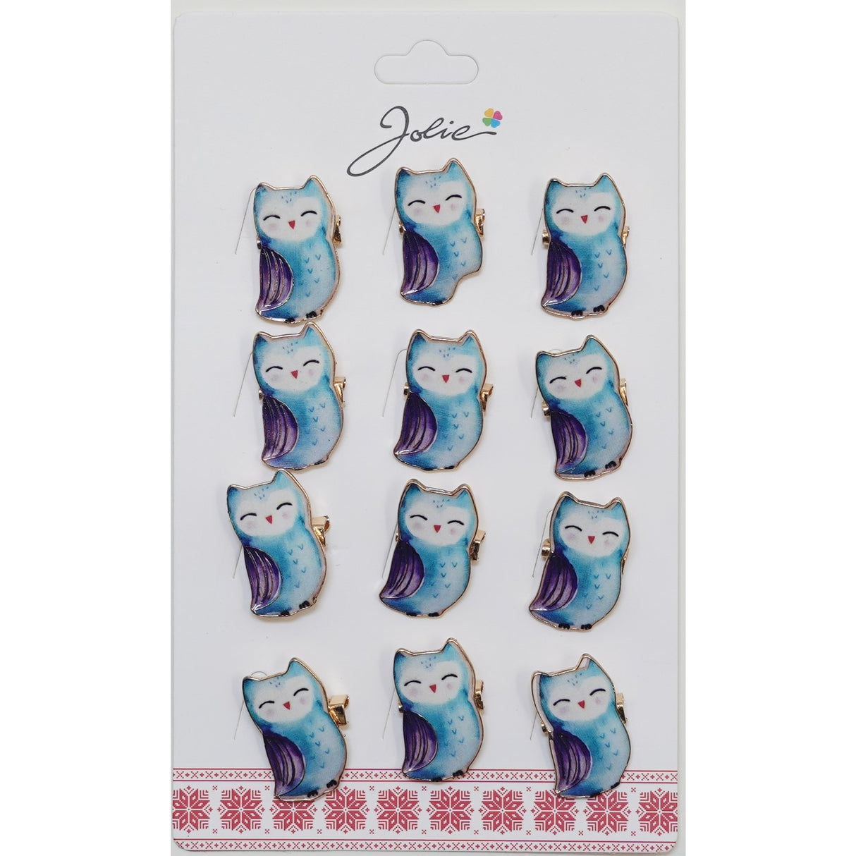 Set 12 Brose Martisor Pentru Copii Bufnita Astra - vivimall.ro