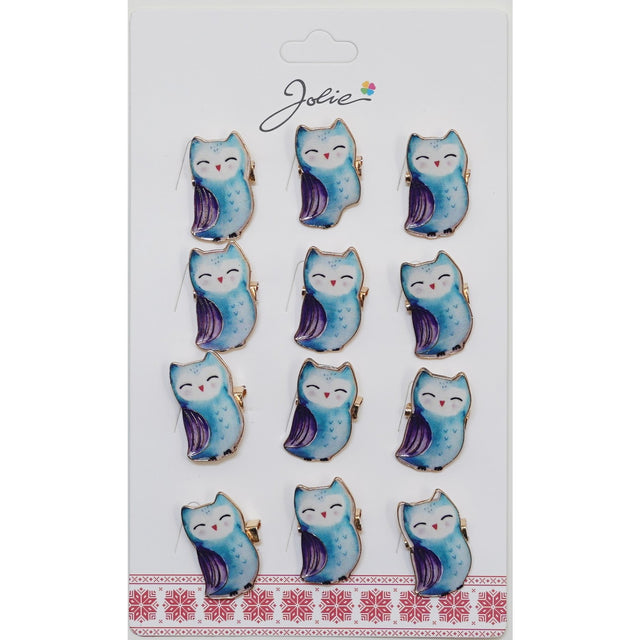 Set 12 Brose Martisor Pentru Copii Bufnita Astra - vivimall.ro