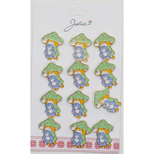 Set 12 Brose Martisor pentru Copii Fata cu Urs de Plus - vivimall.ro