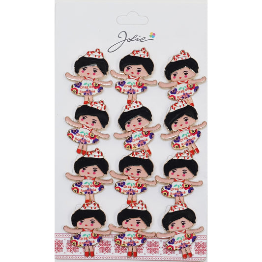 Set 12 Brose Martisor pentru Copii Fetita cu Coronita - vivimall.ro