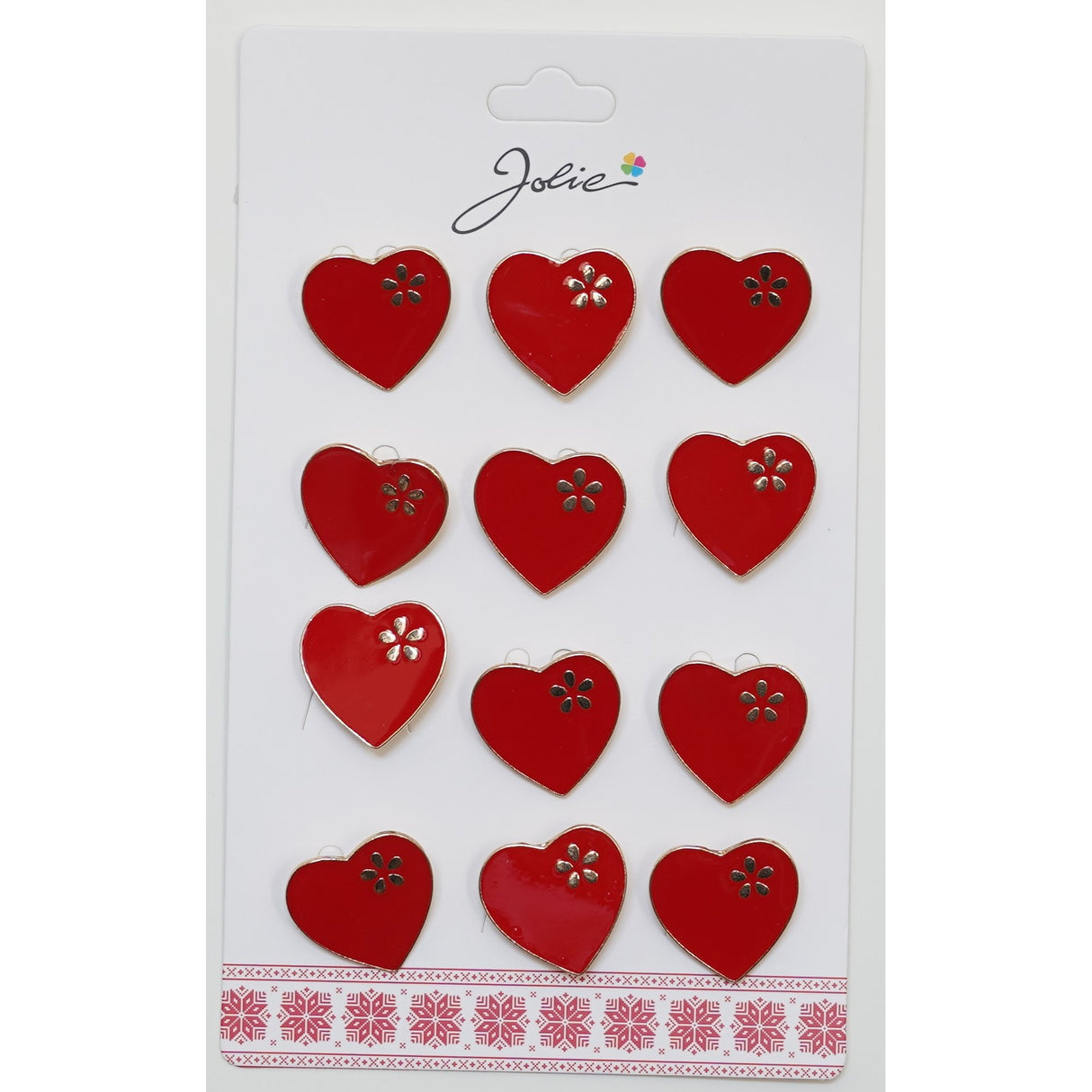 Set 12 Brose Martisor pentru Copii Inima cu Floare - vivimall.ro