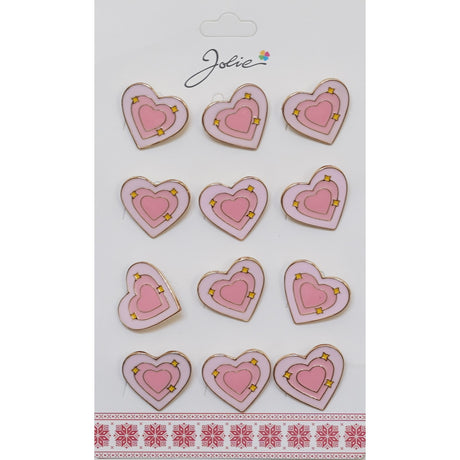 Set 12 Brose Martisor Pentru Copii Inima In Inima Cu Stelute - vivimall.ro