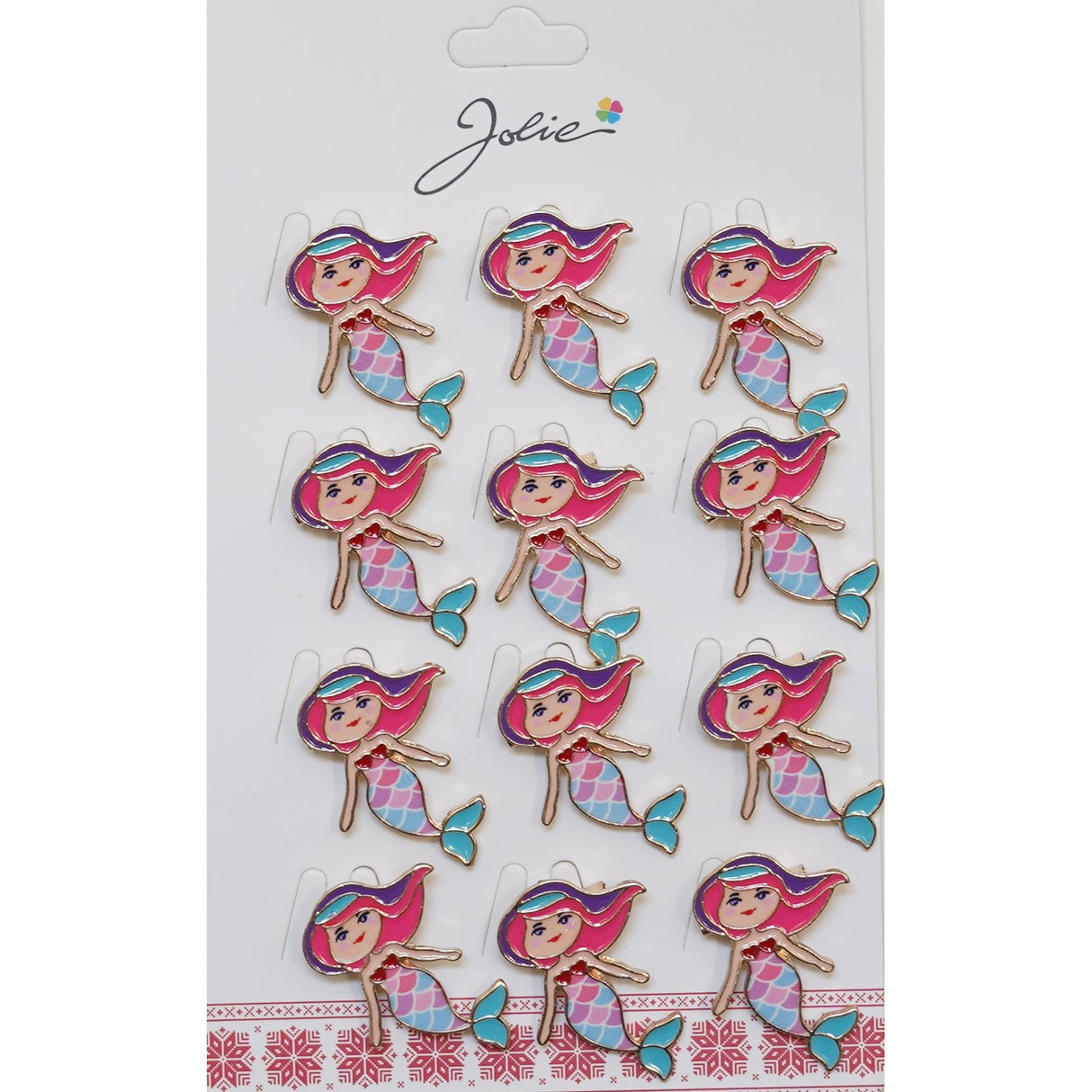 Set 12 Brose Martisor pentru copii Sirena - vivimall.ro