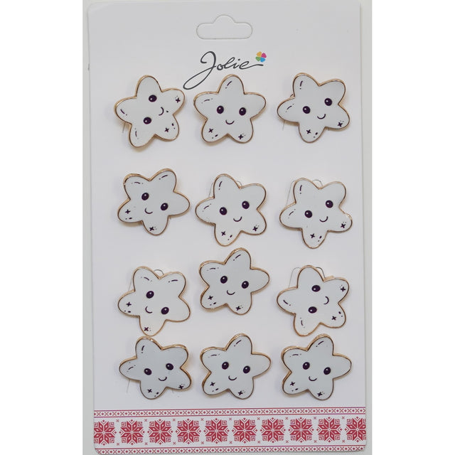 Set 12 Brose Martisor pentru Copii Stea care Zambeste - vivimall.ro