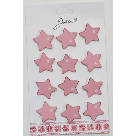 Set 12 Brose Martisor pentru Copii Stea cu Inima - vivimall.ro