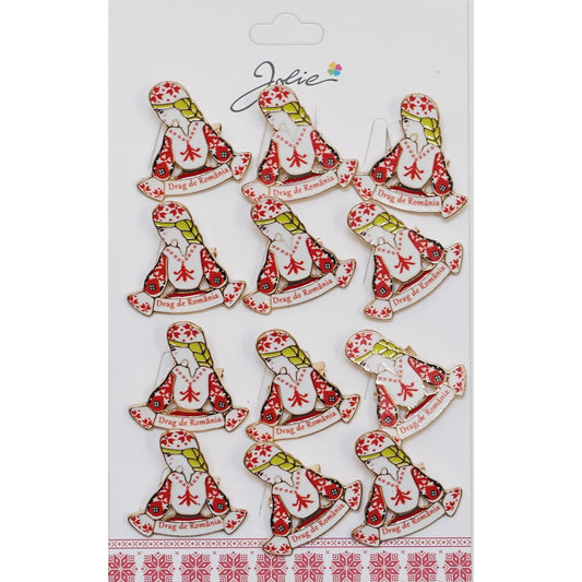 Set 12 Brose Martisor Primavara Drag de Romania - vivimall.ro