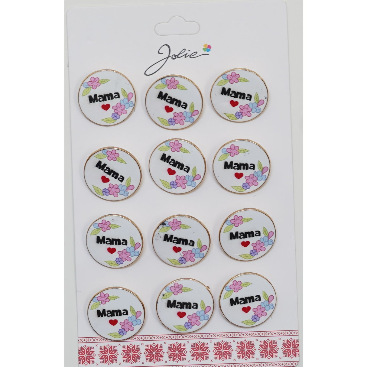 Set 12 Brose Martisor Primavara Mama cu Inima - vivimall.ro