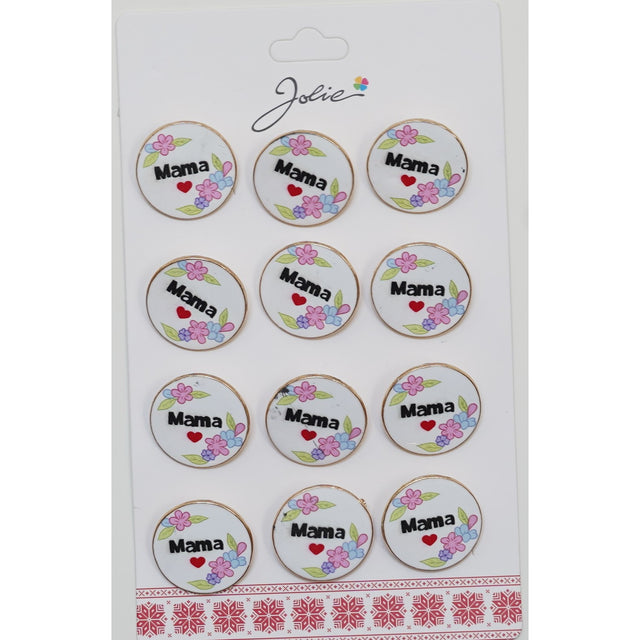 Set 12 Brose Martisor Primavara Mama cu Inima - vivimall.ro