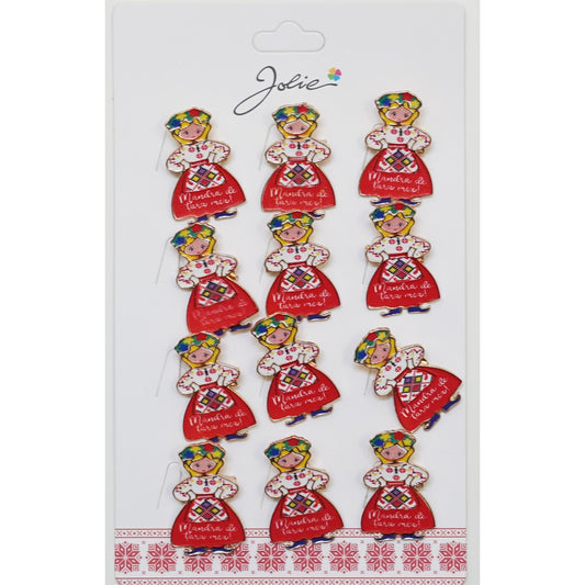 Set 12 Brose Martisor Primavara Mesaj Mandra de Tara Mea - vivimall.ro