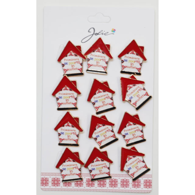 Set 12 Brose Martisor Primavara Mesaj Primavara Se Poarta In Suflet - vivimall.ro