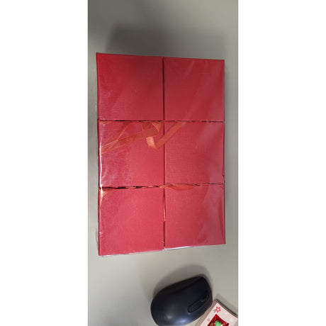 Set 12 Cutii pentru Martisoare/Brose, Rosu 9 x 9 Cm Model Cu Funda - vivimall.ro