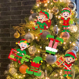 Set 12 Decoratiuni De Craciun Din Lemn, Cu Snur Pentru Agatare In Brad, 4 Modele - vivimall.ro