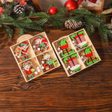 Set 12 Decoratiuni De Craciun Din Lemn, Cu Snur Pentru Agatare In Brad, 4 Modele - vivimall.ro