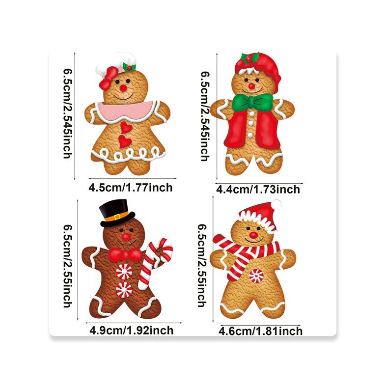 Set 12 Decoratiuni De Craciun Din Lemn, Cu Snur Pentru Agatare In Brad, Dimensiuni Diferite, 2 Modele - vivimall.ro