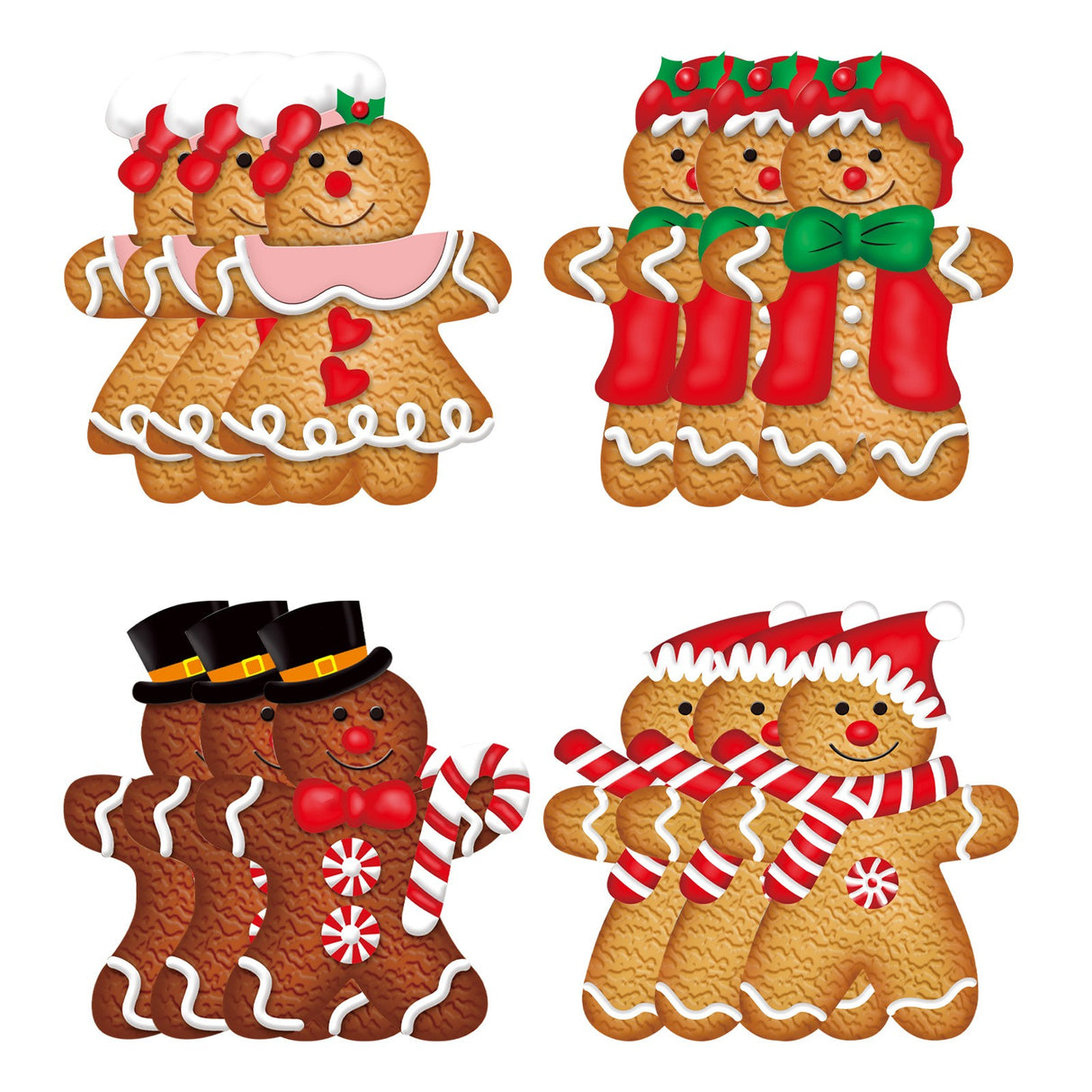 Set 12 Decoratiuni De Craciun Din Lemn, Cu Snur Pentru Agatare In Brad, Dimensiuni Diferite, 2 Modele - vivimall.ro