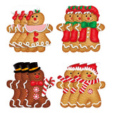 Set 12 Decoratiuni De Craciun Din Lemn, Cu Snur Pentru Agatare In Brad, Dimensiuni Diferite, 2 Modele - vivimall.ro