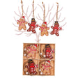 Set 12 Decoratiuni De Craciun Din Lemn, Cu Snur Pentru Agatare In Brad, Dimensiuni Diferite, 2 Modele - vivimall.ro