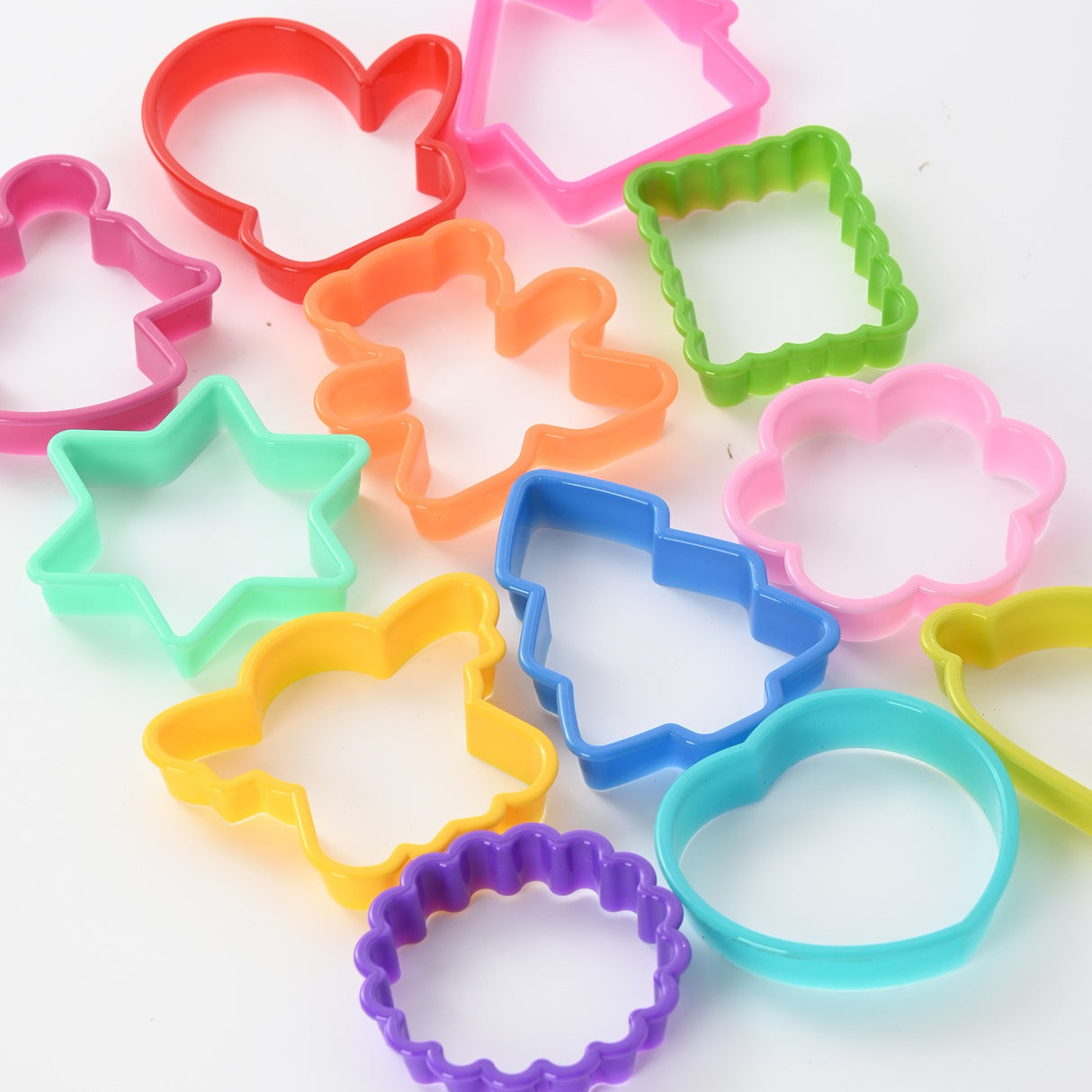 Set 12 Forme Pentru Prajituri Material Polipropilena, Diverse Forme, Pentru Orice Ocazie, Adancime 1.6 Cm, 23.3 X 33.5 X 1.8 Cm, Multicolor - vivimall.ro
