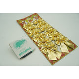 Set 12 fundite pentru brad, Aurii, 6 x 8 cm, din poliester, Flippy - vivimall.ro