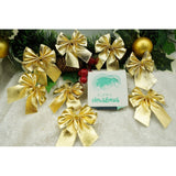 Set 12 fundite pentru brad, Aurii, 6 x 8 cm, din poliester, Flippy - vivimall.ro