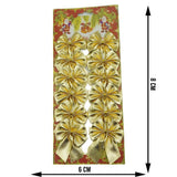 Set 12 fundite pentru brad, Aurii, 6 x 8 cm, din poliester, Flippy - vivimall.ro