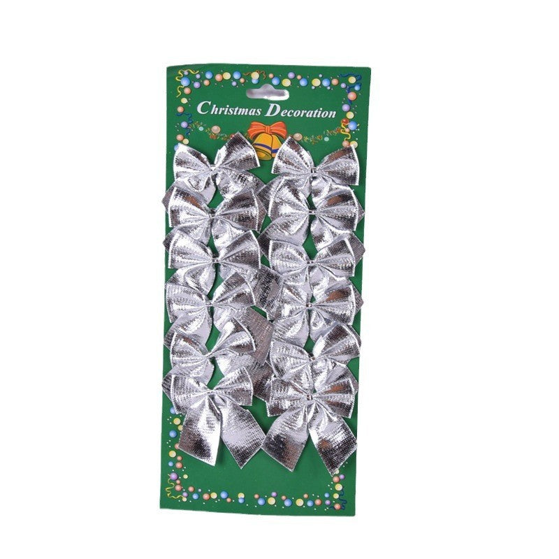 Set 12 Fundite pentru Brad, Flippy, 5.5 cm, din Poliester, Argintiu