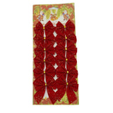 Set 12 fundite pentru brad, Rosii, 6 x 8 cm, din poliester, Flippy - vivimall.ro