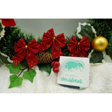 Set 12 fundite pentru brad, Rosii, 6 x 8 cm, din poliester, Flippy - vivimall.ro