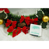 Set 12 fundite pentru brad, Rosii, clasice , 5 x 5 cm, din poliester, Flippy - vivimall.ro